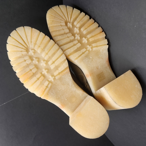 Free People chealsea boots 10.5 khaki green leather James chunky lug new $188 - Picture 13 of 15